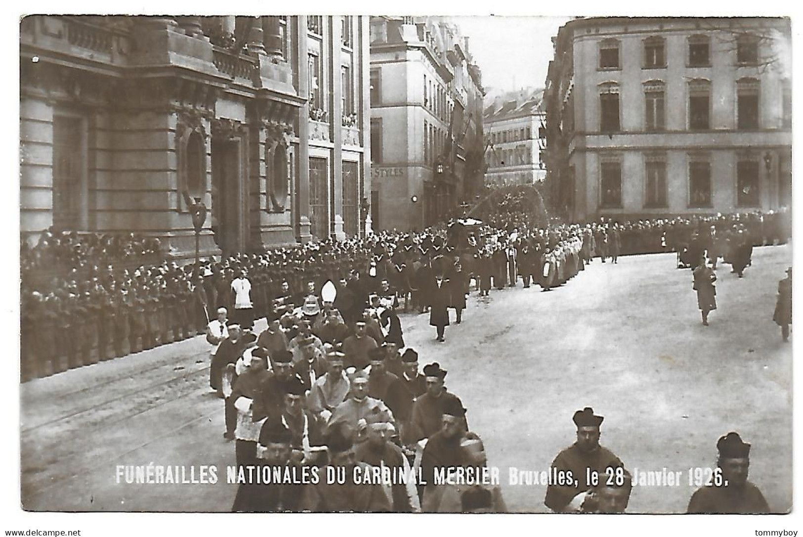 CPA Bruxelles, Funérailles Nationales Du Cardinal Mercier - Feiern, Ereignisse