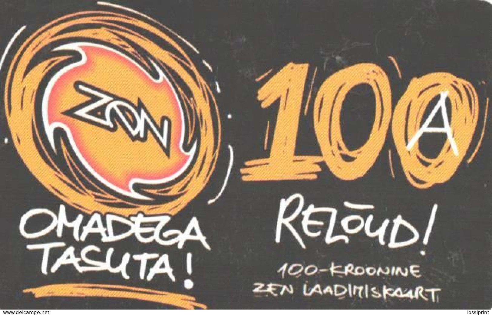 Estonia:Used Phonecard, ZEN 100 Krooni, Mobile Phone Prepaid Card - Estonie