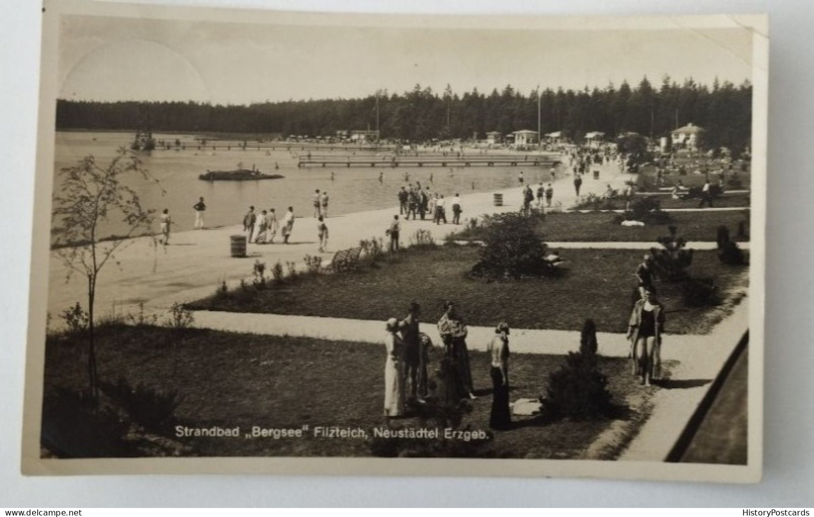 Strandbad  "Bergsee", Filzteich, Neustädtel, Schneeberg, Erzgebirge, 1937 - Schneeberg