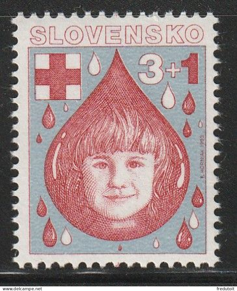 SLOVAQUIE - N°148 ** (1993) Croix Rouge - Ongebruikt
