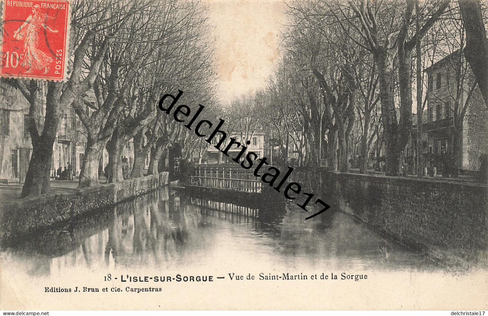 CPA 84 0118 L'Isle-sur-SORGUE - RARE - Vue De Saint-Martin Et De La Sorgue - Animée - écrite Et Circulée - L'Isle Sur Sorgue