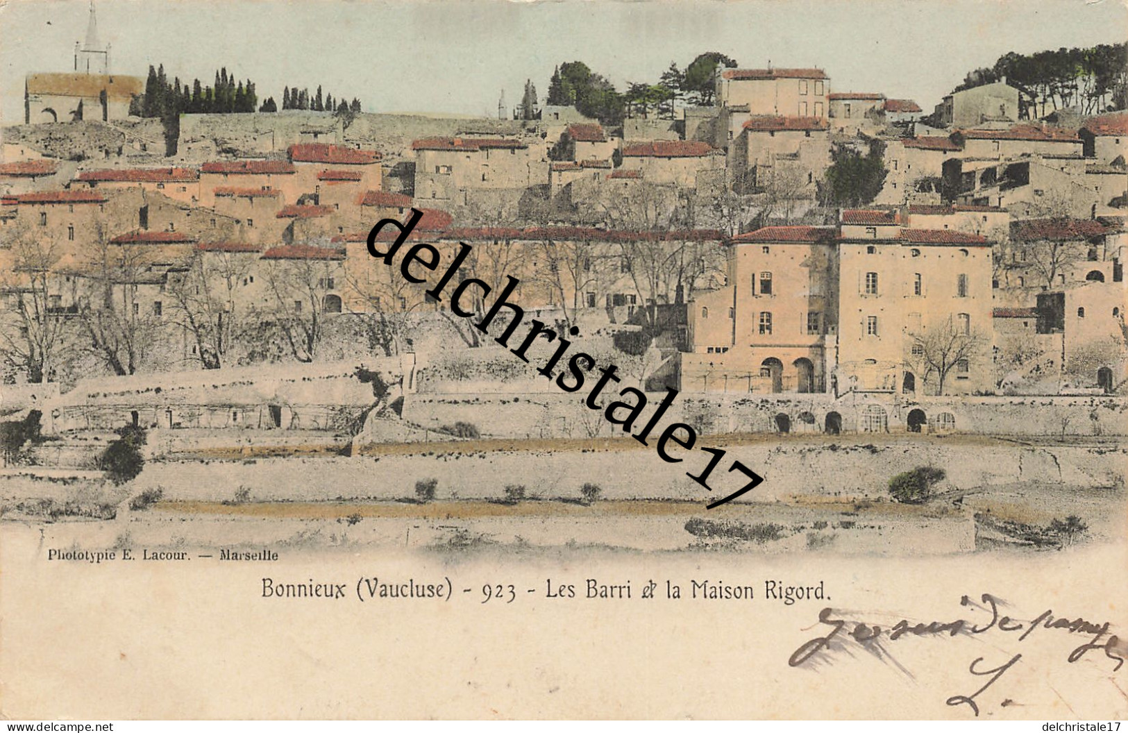 CPA 84 0040 BONNIEUX - Les Barri Et La Maison Rigord - Colorisée - écrite Et Circulée - Bonnieux