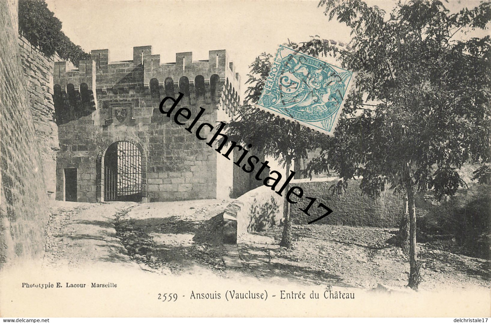 CPA 84 0010 ANSOUIS - Entrée Du Château - écrite Et Circulée - Ansouis