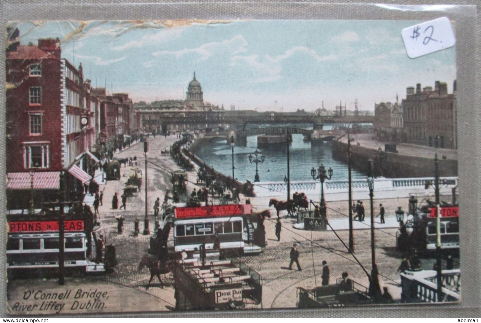 IRLAND UK UNITED KINGDOM DUBLIN LIFFEY O'CONNELL CP KARTE CARD POSTKARTE POSTCARD ANSICHTSKARTE CARTOLINA CARTE POSTALE - Collections & Lots