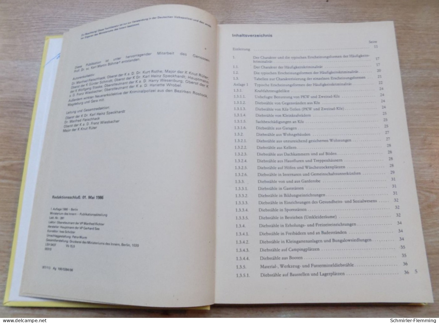 Handbuch Häufigkeitskriminalität, 1. Auflage 1986, 206 Seiten, Aus Dem Ministerium Des Innern Der Volkspolizei/DDR - Policía & Militar