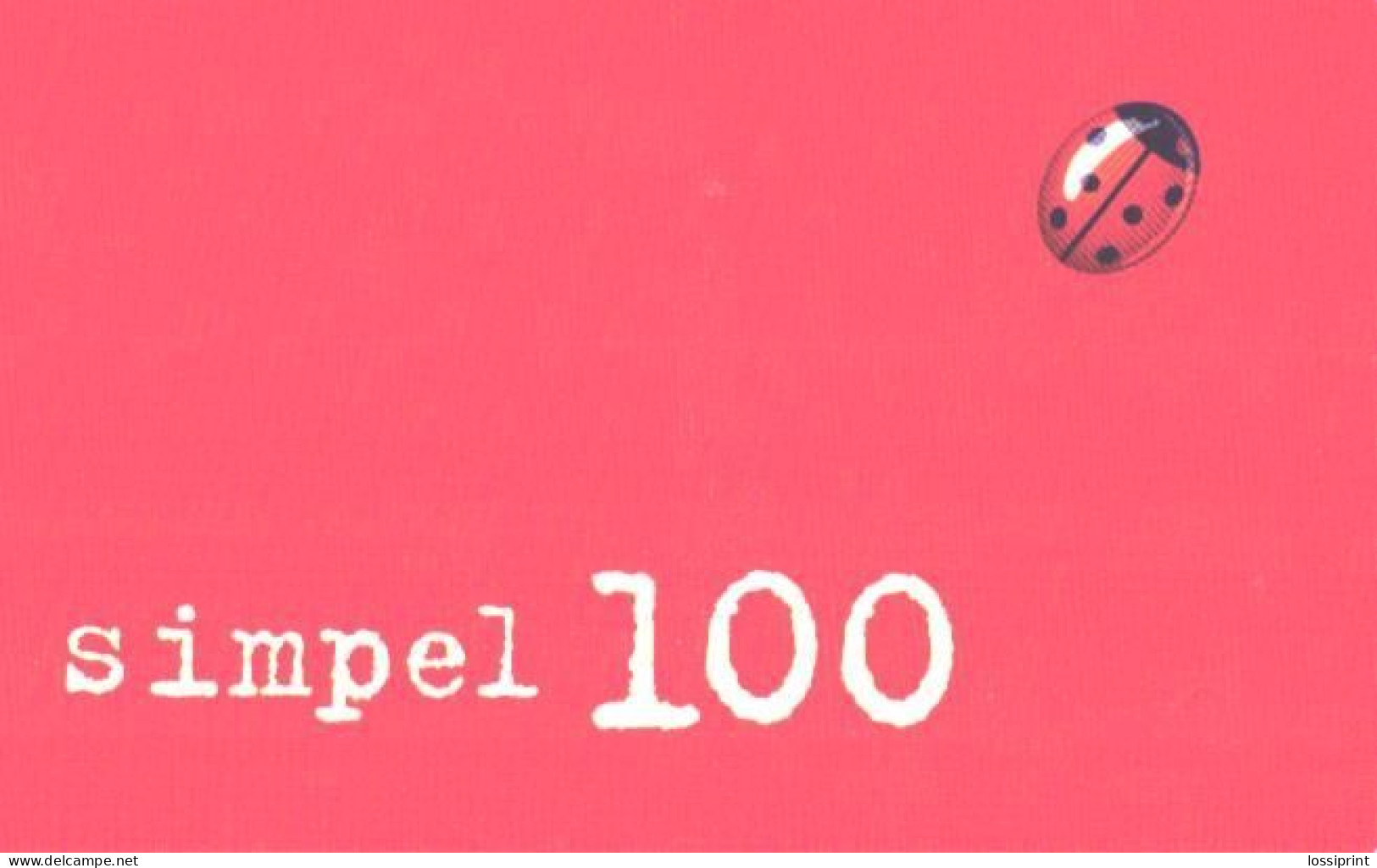 Estonia:Used Phonecard, Simpel 100 With Ladybug, Mobile Phone Prepaid Card, 2003 - Estonia