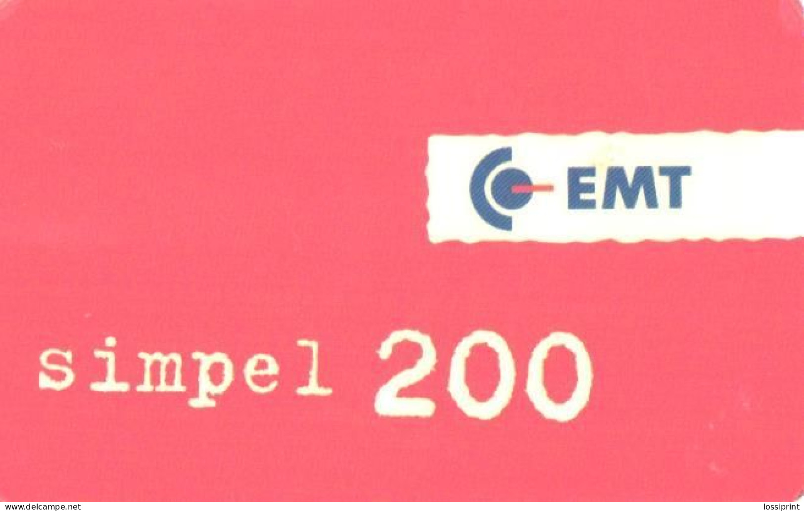 Estonia:Used Phonecard, EMT Simpel 100, Blue Letters, Mobile Phone Prepaid Card, 2001 - Estonia