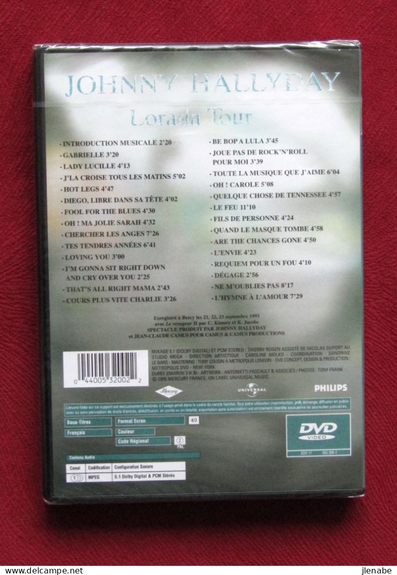 DVD Johnny Hallyday " Lorada Tour " Bercy 1995 - Musik-DVD's