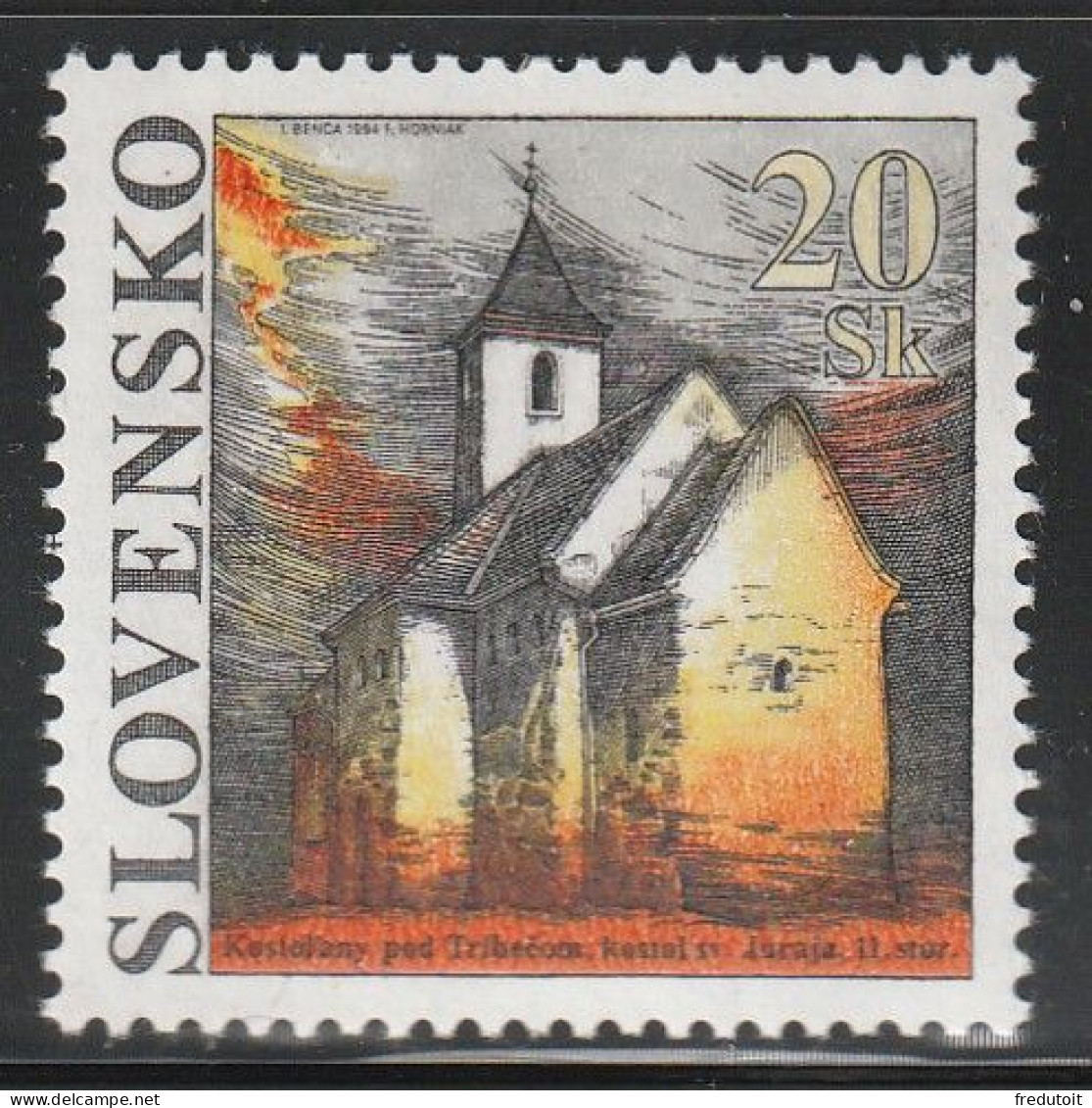 SLOVAQUIE - N°169 ** (1994) Eglise - Unused Stamps