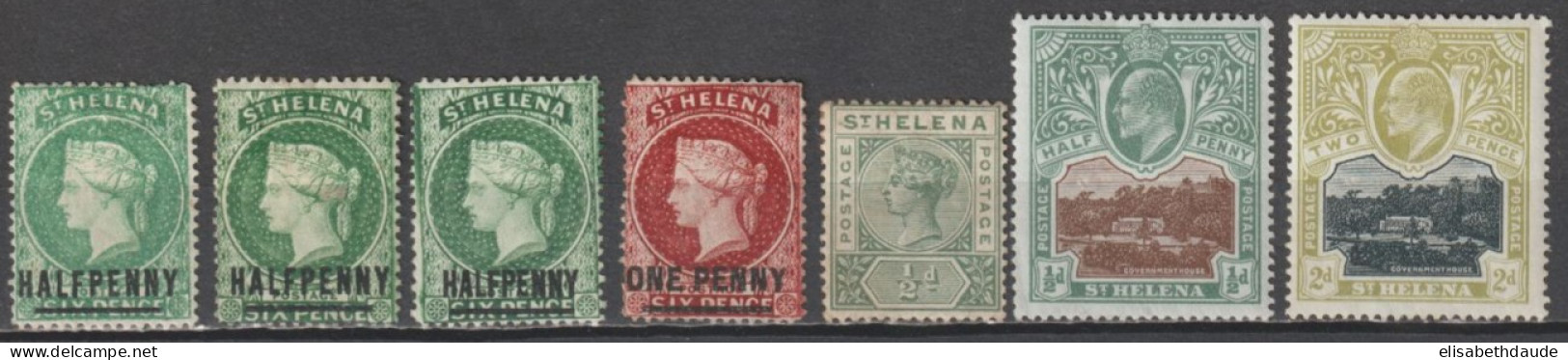 STE HELENE  - 1884/1903 - YVERT N° 12+12a+12b+13+20+29+31 * MH - COTE 2020 = 50 EUR - Saint Helena Island