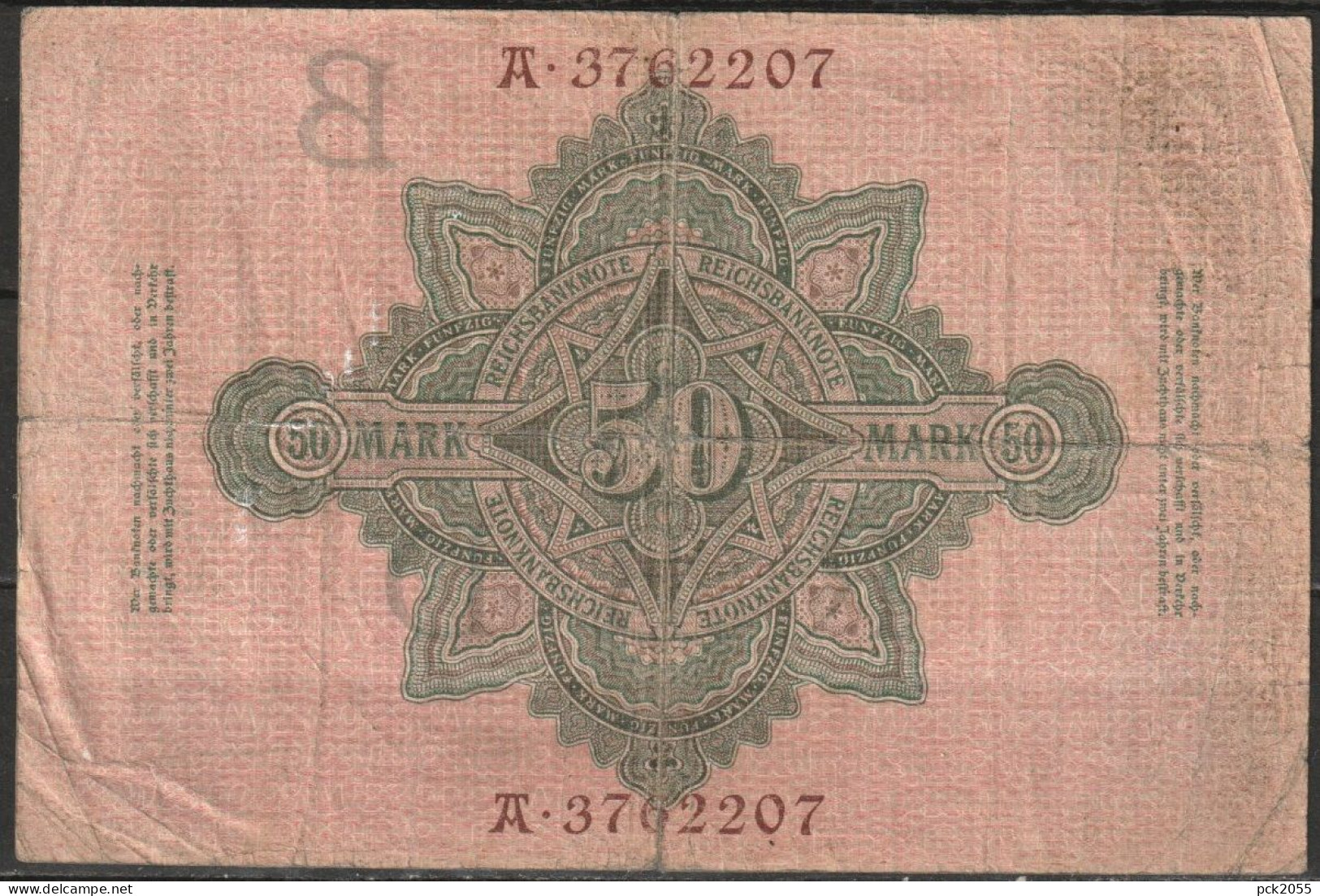 DR. 50 Mark Reichsbanknote 21.4.1910 Ros.Nr.42, P41( D 6111 ) - 50 Mark