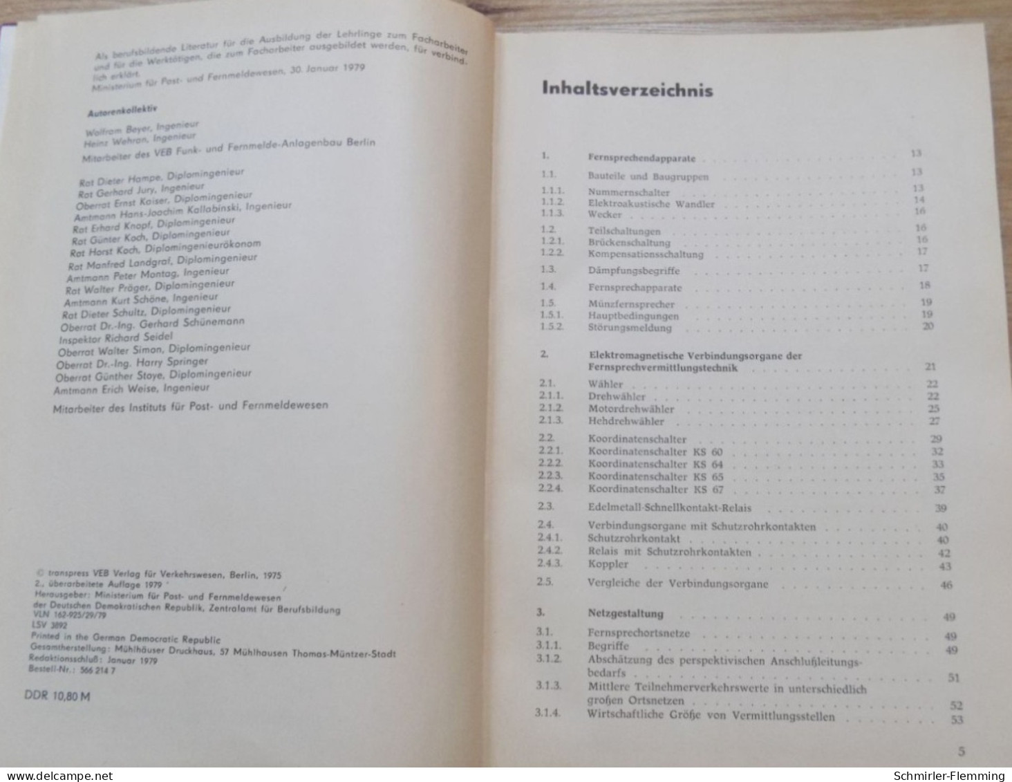 Handbuch Vermittlungs- Und Signalanlagen, Dieter Schulz, 2. Auflage 1975, 328 Seiten, Aus Dem Transpress Verlag Berlin - Manuels De Réparation