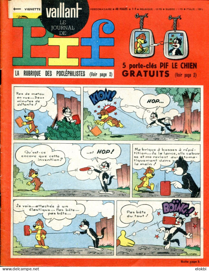 Vaillant Le Journal De Pif N°1097 - Récit Complet De Davy Crockett "Les Fausses Faces Des Oneidas" - Vaillant