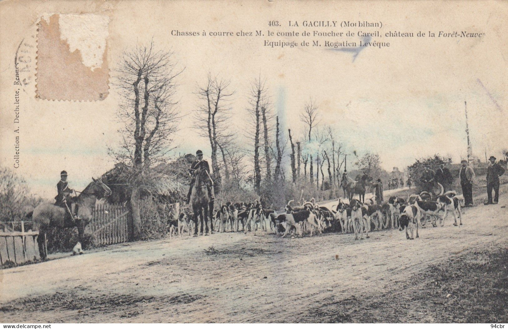 CPA(56)   LA GACILLY Chasses A Courre Comte De Foucher De Careil - La Gacilly