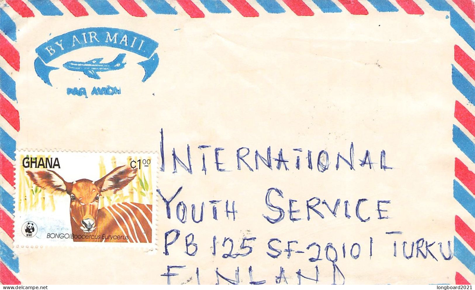 GHANA - AIRMAIL - TURKU/FI - WWF /4475 - Ghana (1957-...)