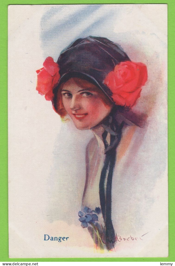 ILLUSTRATEUR : C. BARBER - JEUNE FEMME EN CHAPEAU - PORTRAIT - Carlton Publishing London  - N°659 - Barber, Court