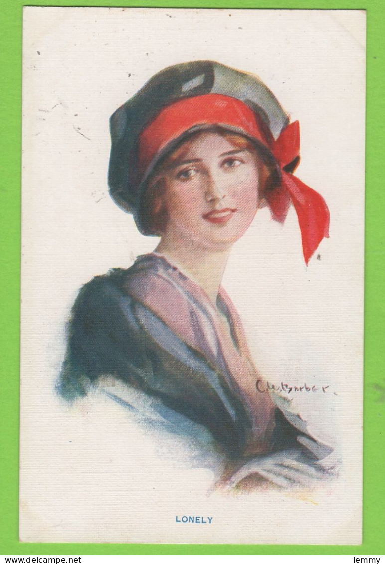 ILLUSTRATEUR : C. BARBER - JEUNE FEMME EN CHAPEAU - PORTRAIT - Carlton Publishing London  - N°677/5 - Barber, Court