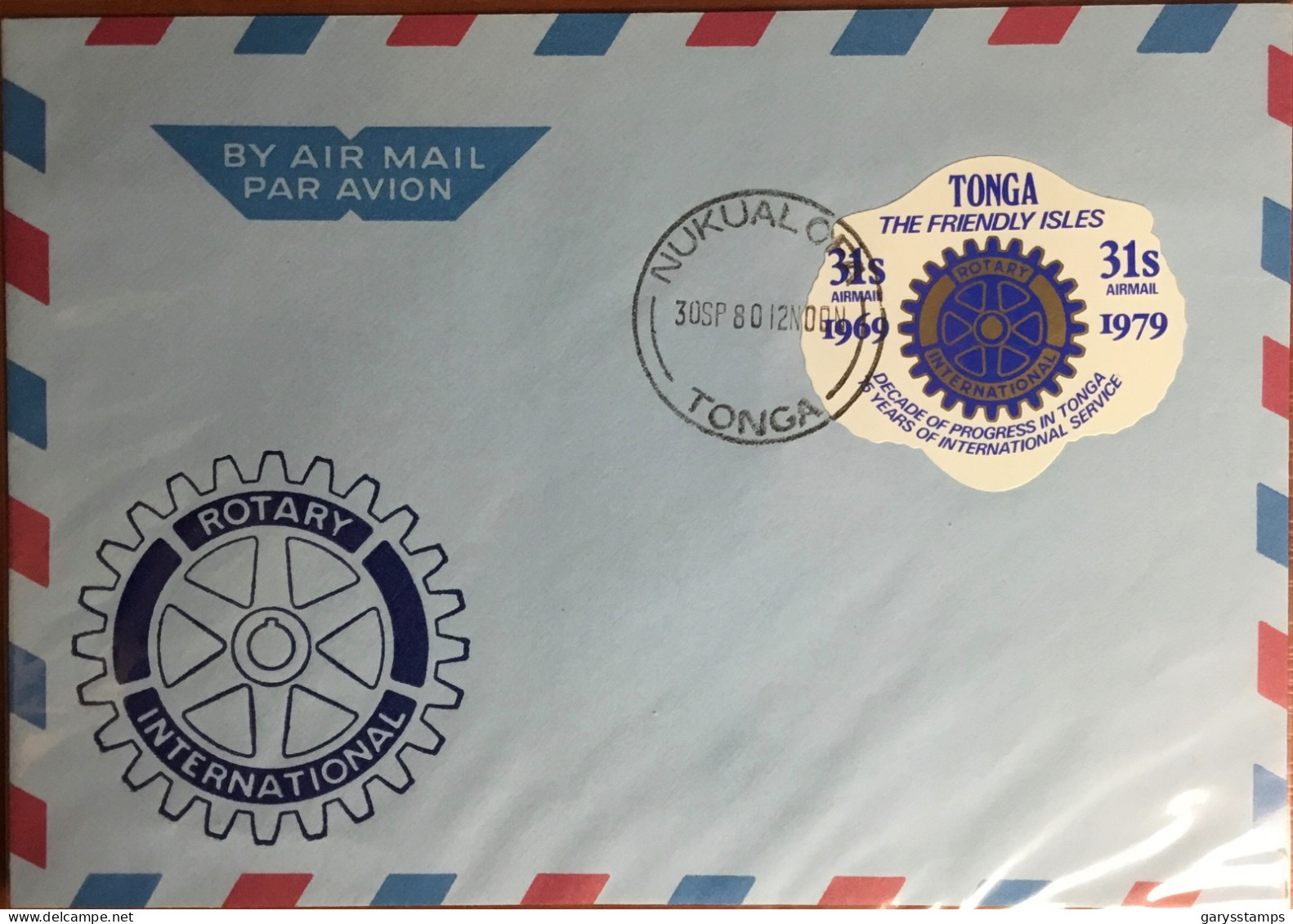 Tonga 1980 Rotary Anniversary Cover - Tonga (1970-...)