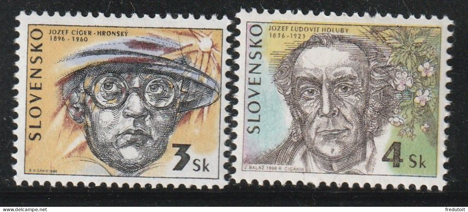 SLOVAQUIE - N°208/9 ** (1996) - Unused Stamps