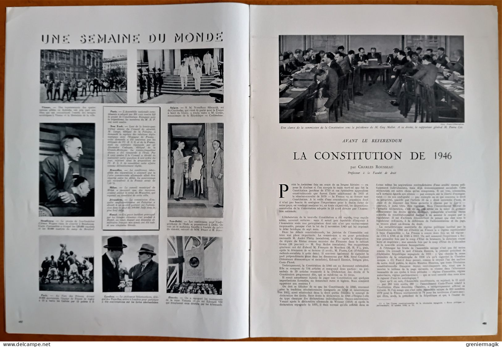 France Illustration N°31 04/05/1946 Les Constitutions Françaises/Paris Ilot 16/Conférence Des Quatre/Nouvelle-Zélande - Informations Générales