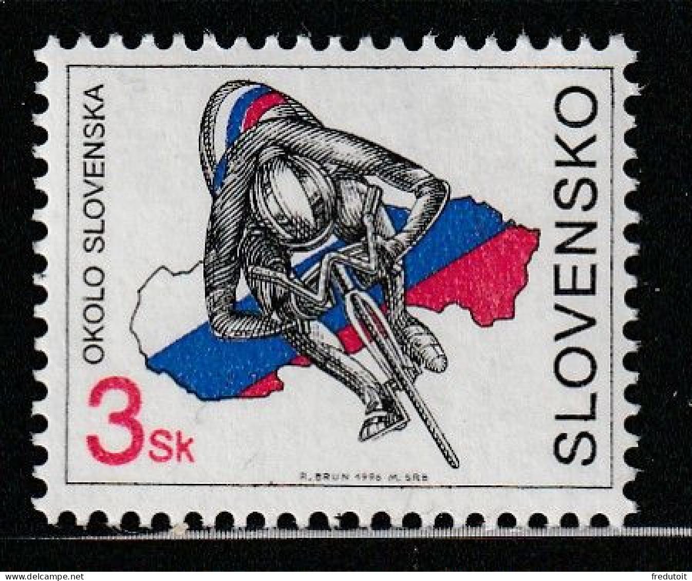 SLOVAQUIE - N°213 ** (1996) Cycliste - Unused Stamps