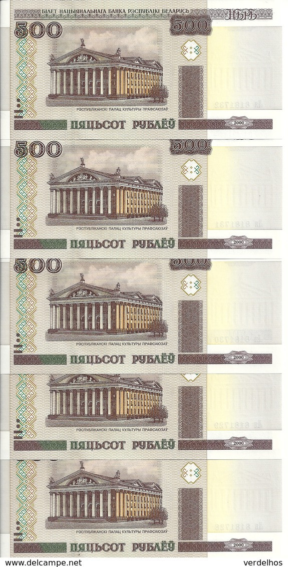 BIELORUSSIE 500 RUBLEI 2000(2011) UNC P 27 B ( 5 Billets ) - Belarus