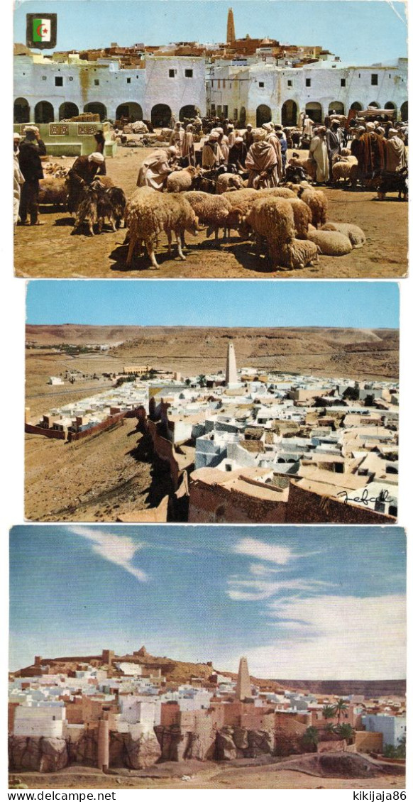 GHARDAIA 3 CPA Beni-isguen - Oasis - Vue Générale - Le Souk - Ghardaïa