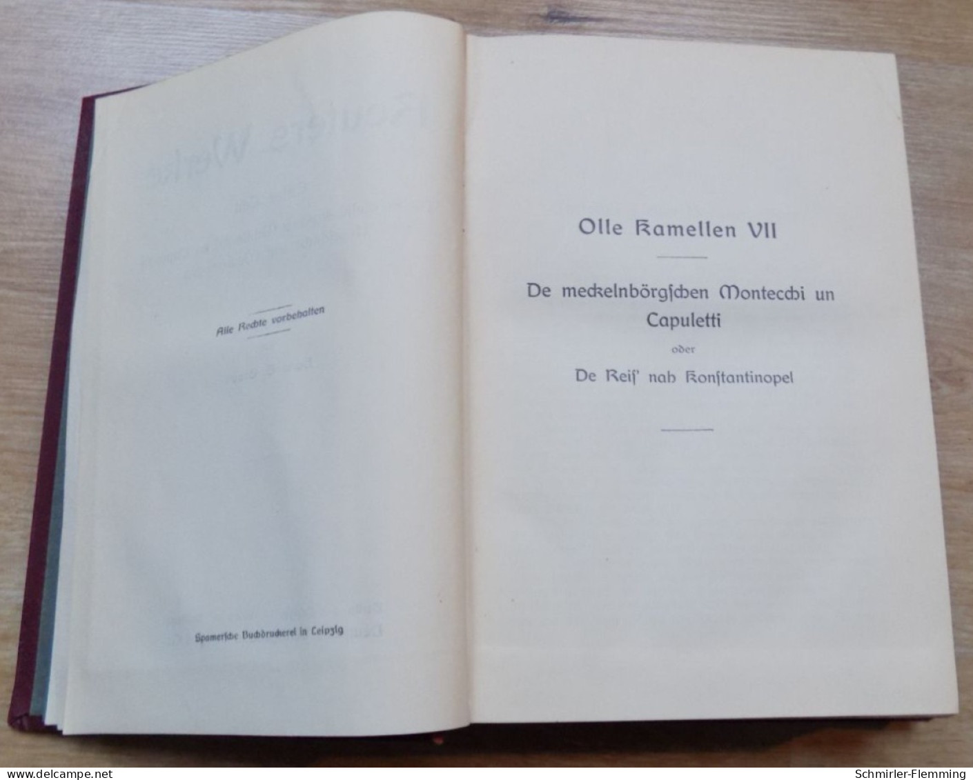 Fritz Reuter Band 11-12, 1932, 532 Seiten, Deutsches Verlagshaus Bong & Co./Berlin-Leipzig-Wien-Stuttgart, II