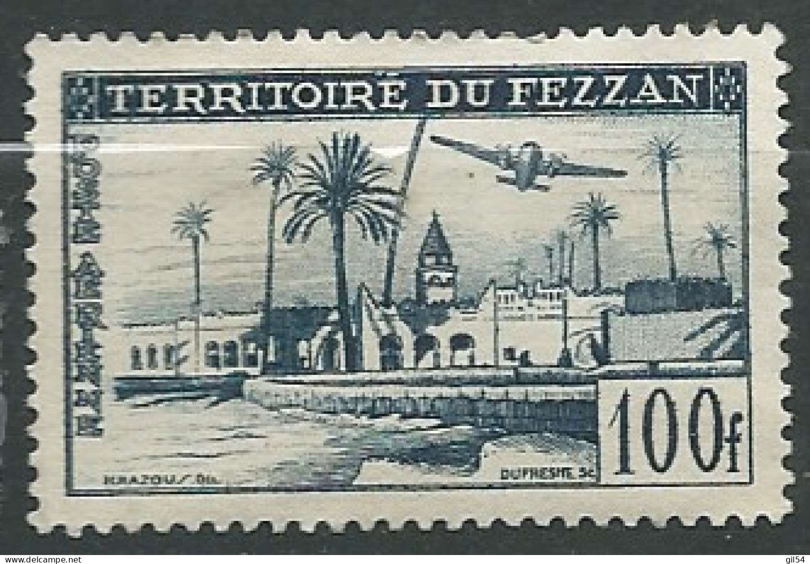 Fezzan - Poste Aérienne  - Yvert N° 6 (*)   -  Ax 15806 - Unused Stamps