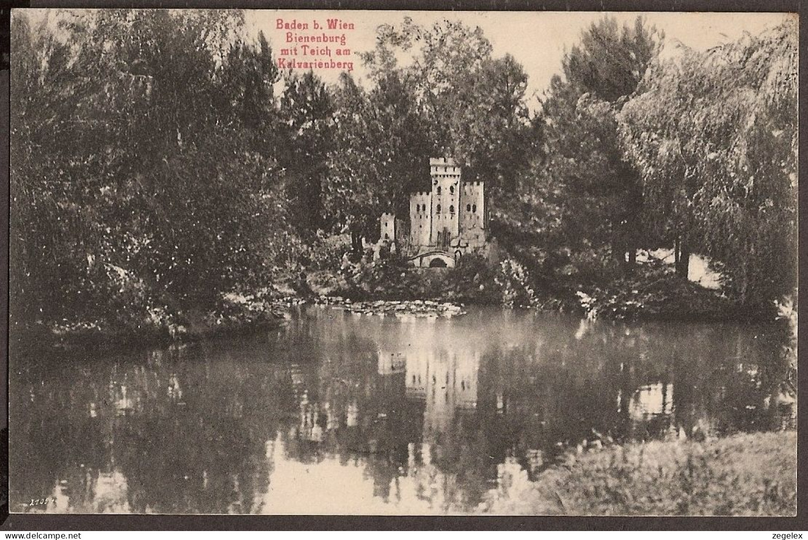 Baden B. Wien - Bienenburg Mit Teich Am Kalvarienberg - Baden Bei Wien