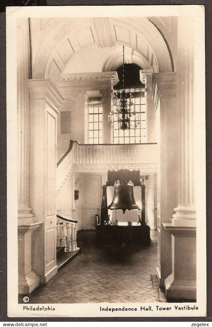 Philadelphia - Independence Hall, Tower Vestibule With Liberty Bell. 1939  - Philadelphia