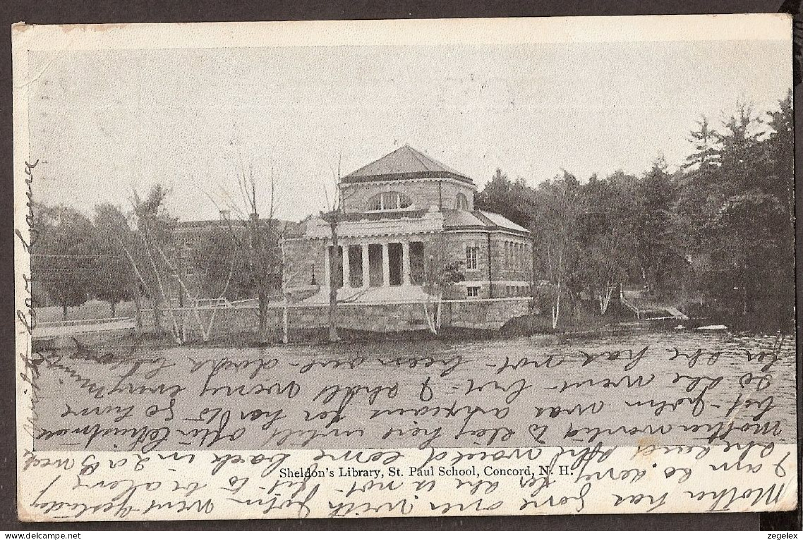 Concord, N.H. - Sheldon's Library, St. Paul School -1906 - Concord