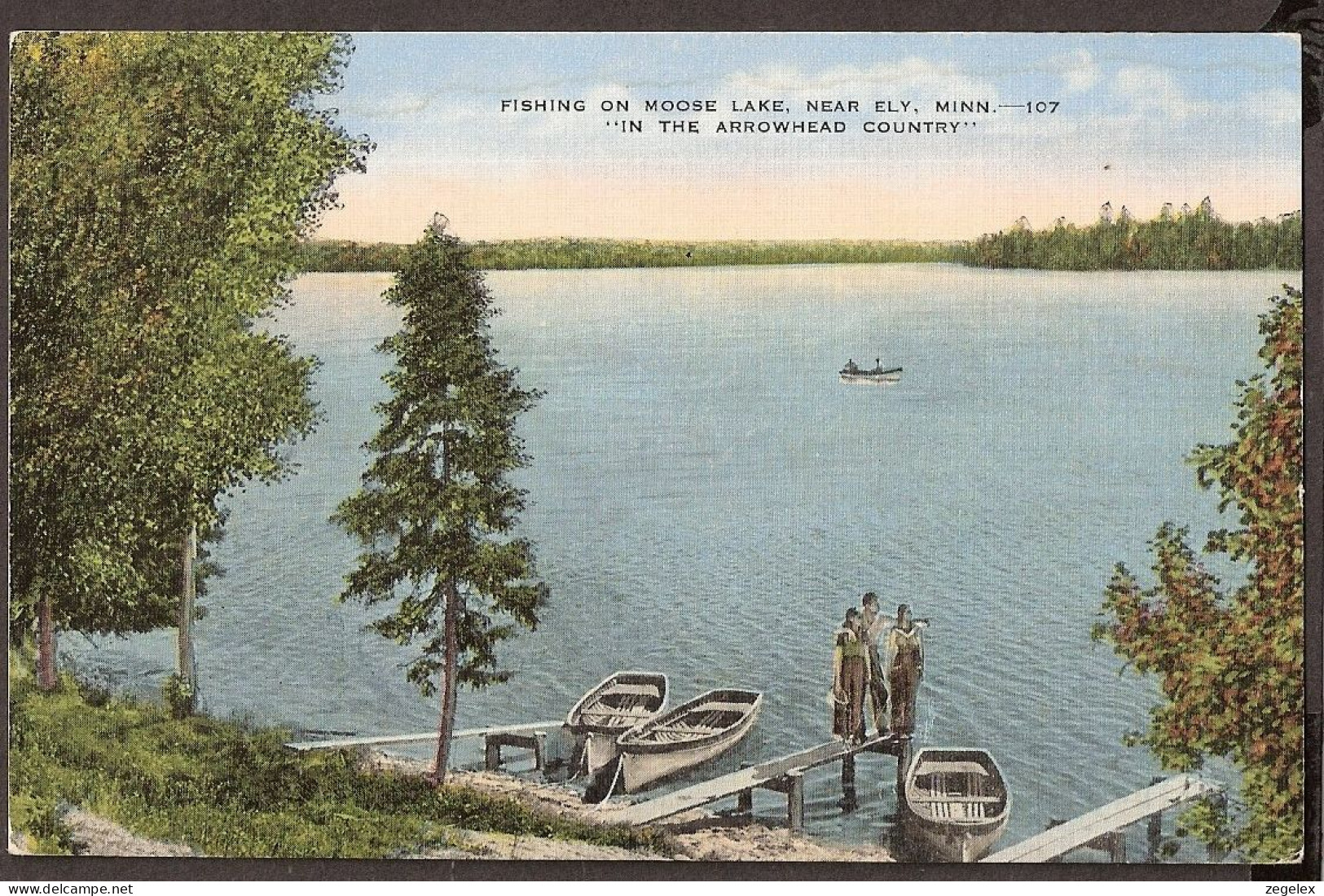 Fishing On Moose Lake, Near Ely, Minn, Pêcher - Andere & Zonder Classificatie