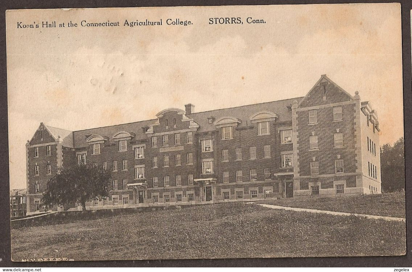 Storrs, Connecticut - Koon's Hall At The Connecticut Agricultural College. 1915 - Other & Unclassified