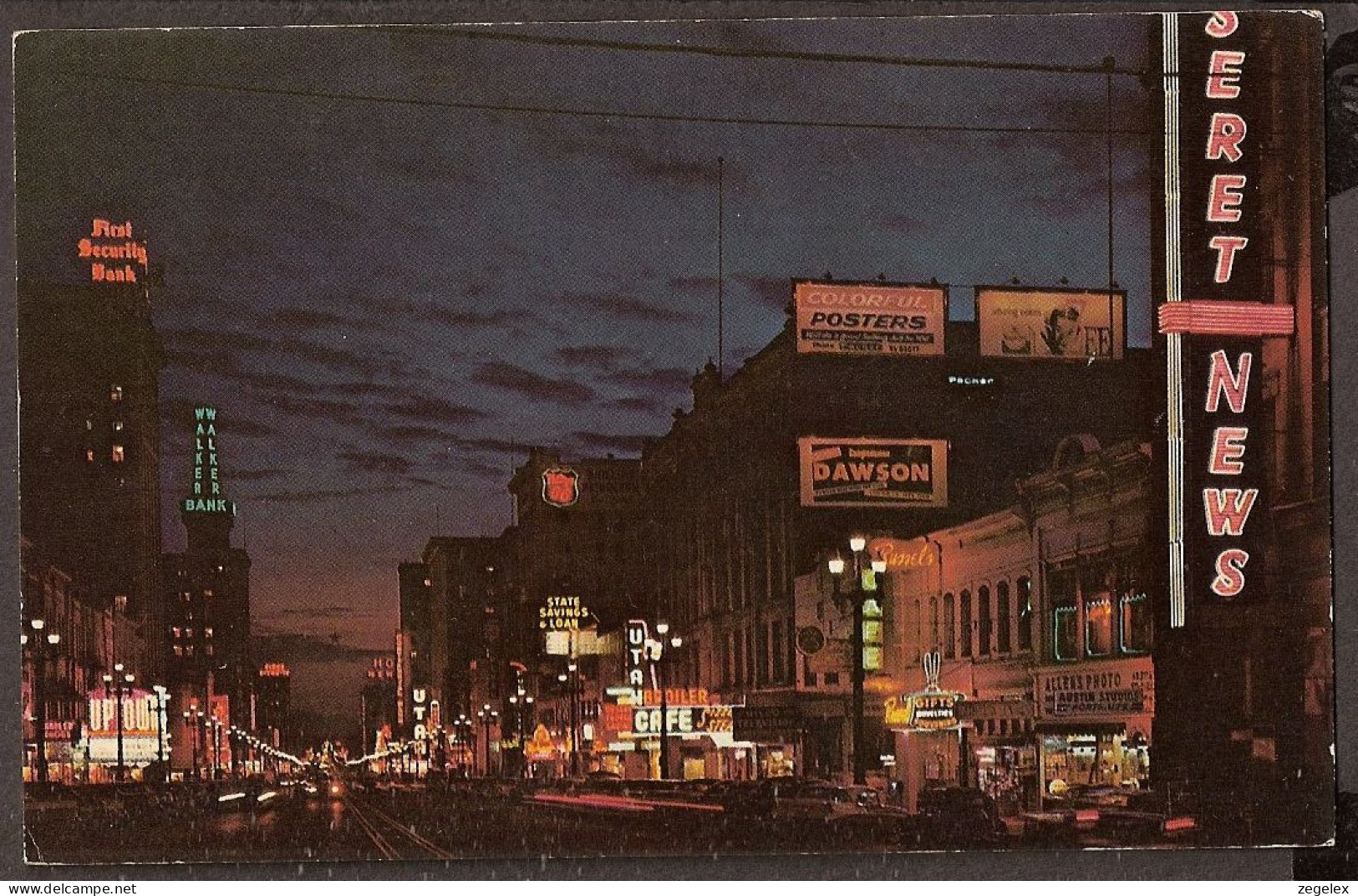 Salt Lake City - Utah - Main Street At Night - Salt Lake City