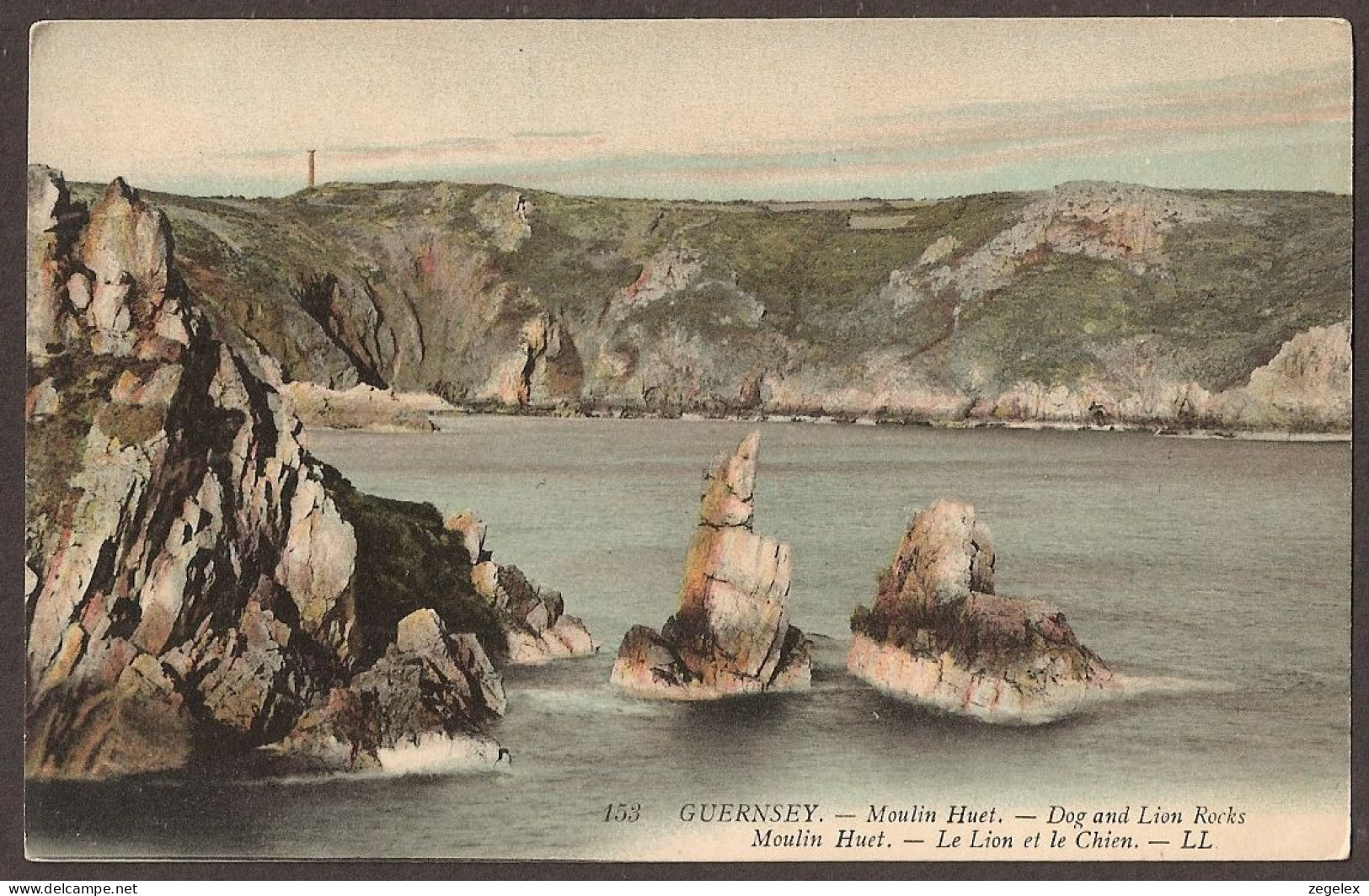 Guernsey - Moulin Huet - Dog And Lion Rocks - Le Lion Et Le Chien, Phare, Leuchtturm, Lighthouse - Guernsey