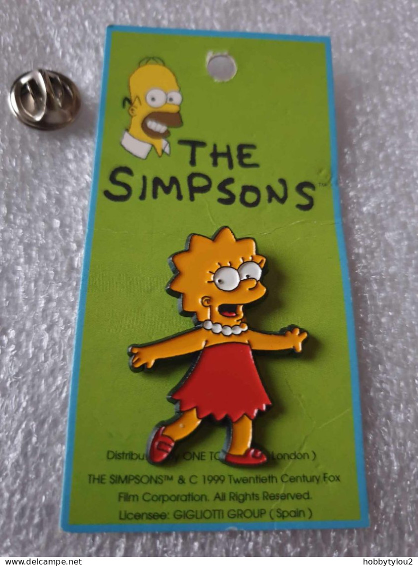 Pin's The Simpson's - One Together London 1999 (pin's Non époxy, Sur Carton Vert) - Cinema