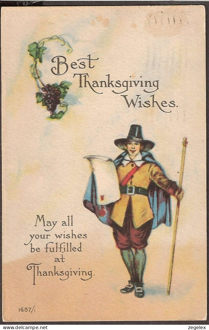 Best Thanksgiving Wishes 1915 - Costume - Crieur -crier - Ausrufer - Giorno Del Ringraziamento