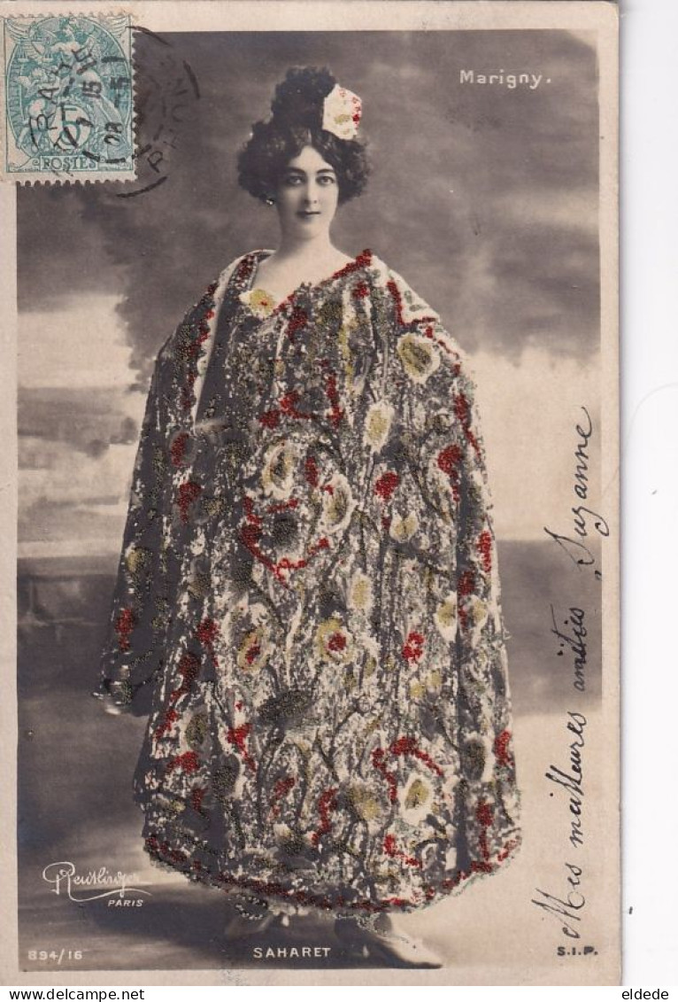 Saharet French Cancan Dancer Born In Richmond  Beautiful Dress With Colored Pearls - Sonstige & Ohne Zuordnung