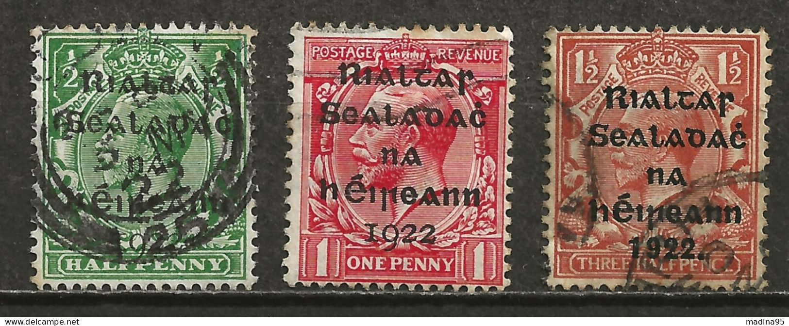 IRLANDE: Obl., N°YT 1b, 2a Et 2b, TB - Used Stamps