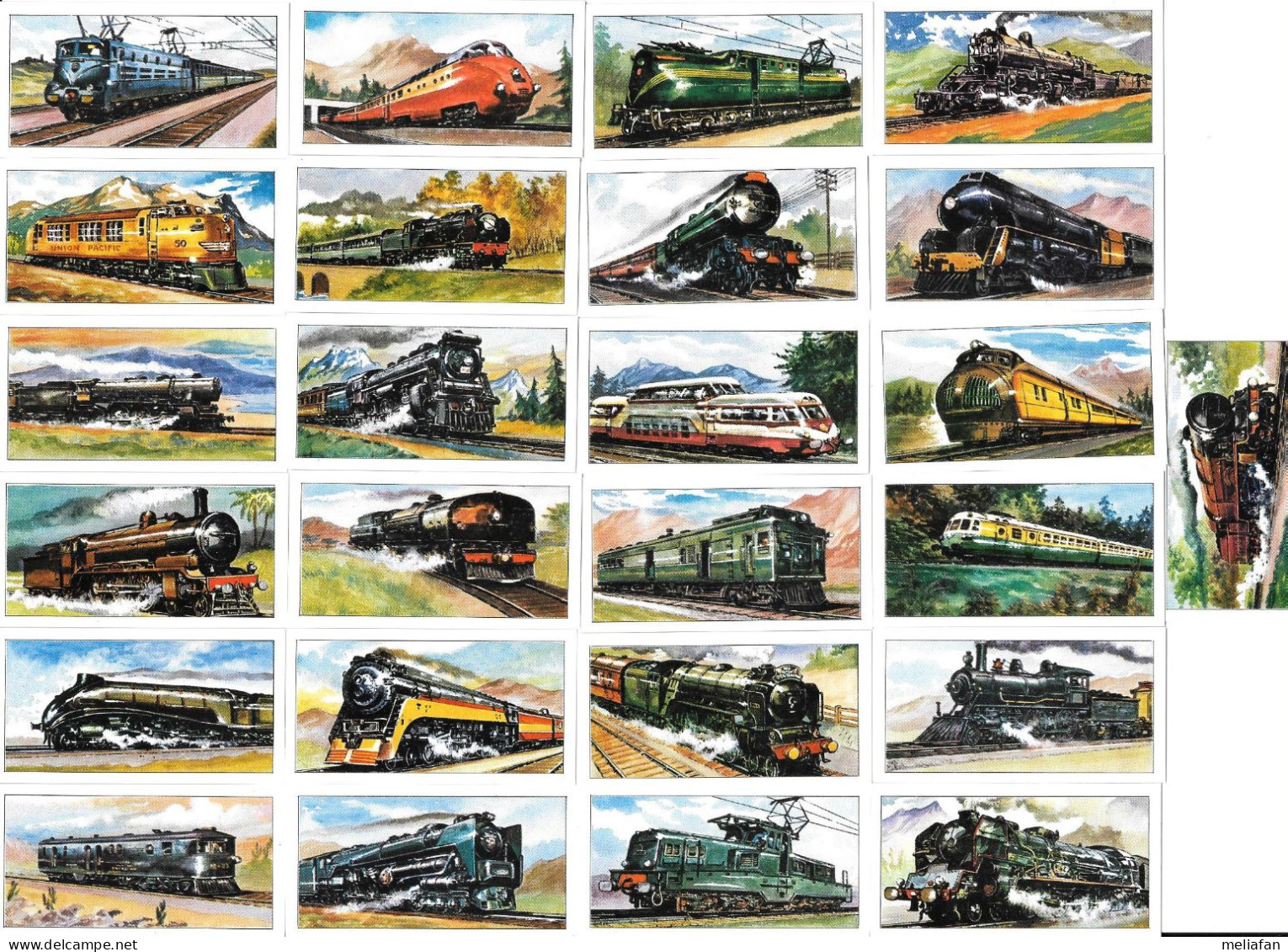 BW76 - SERIE COMPLETE 25 CARTES RINGTONS - TRAINS OF THE WORLD - Eisenbahnverkehr