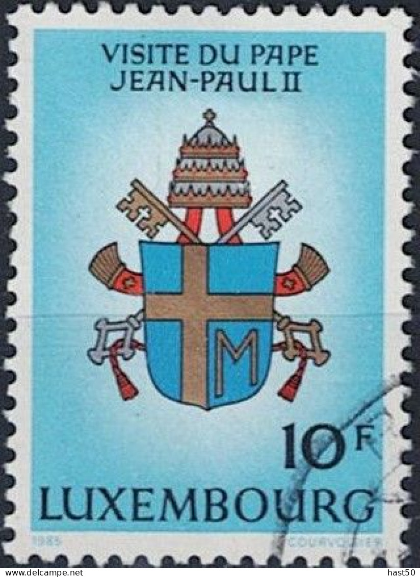 Luxemburg - Besuch Von Papst Johannes Paul II. (MiNr: 1124) 1985 - Gest Used Obl - Gebraucht