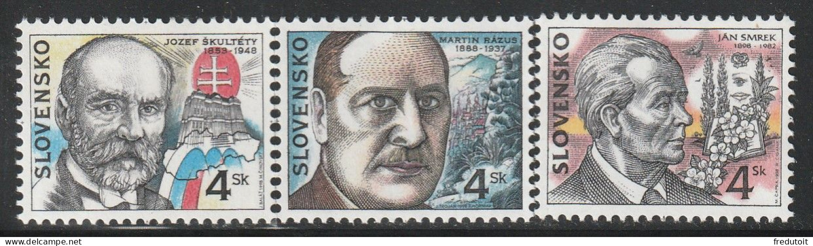 SLOVAQUIE - N°260/2 ** (1998) Ecrivains - Unused Stamps