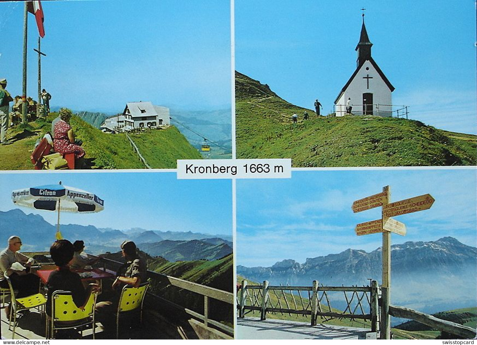 GONTEN Kronberg Luftseilbahn Berggasthaus Kapelle Terrasse Säntiskette - Gonten