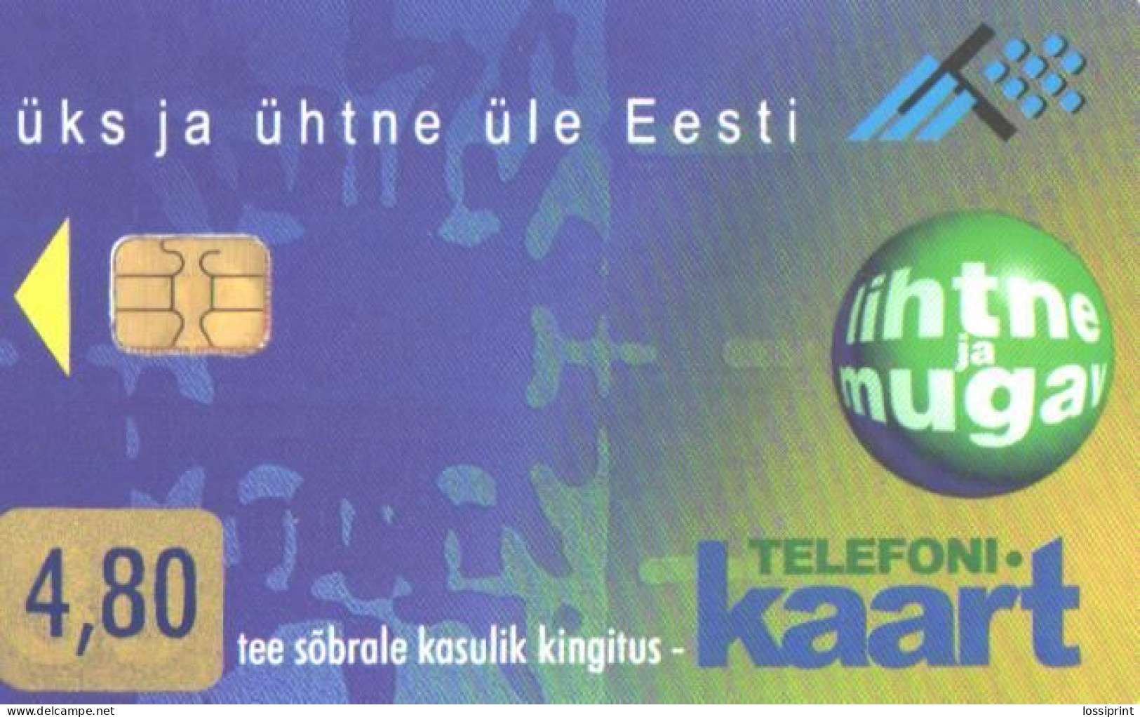 Estonia:Used Phonecard, 4.80, 1996 - Estonia