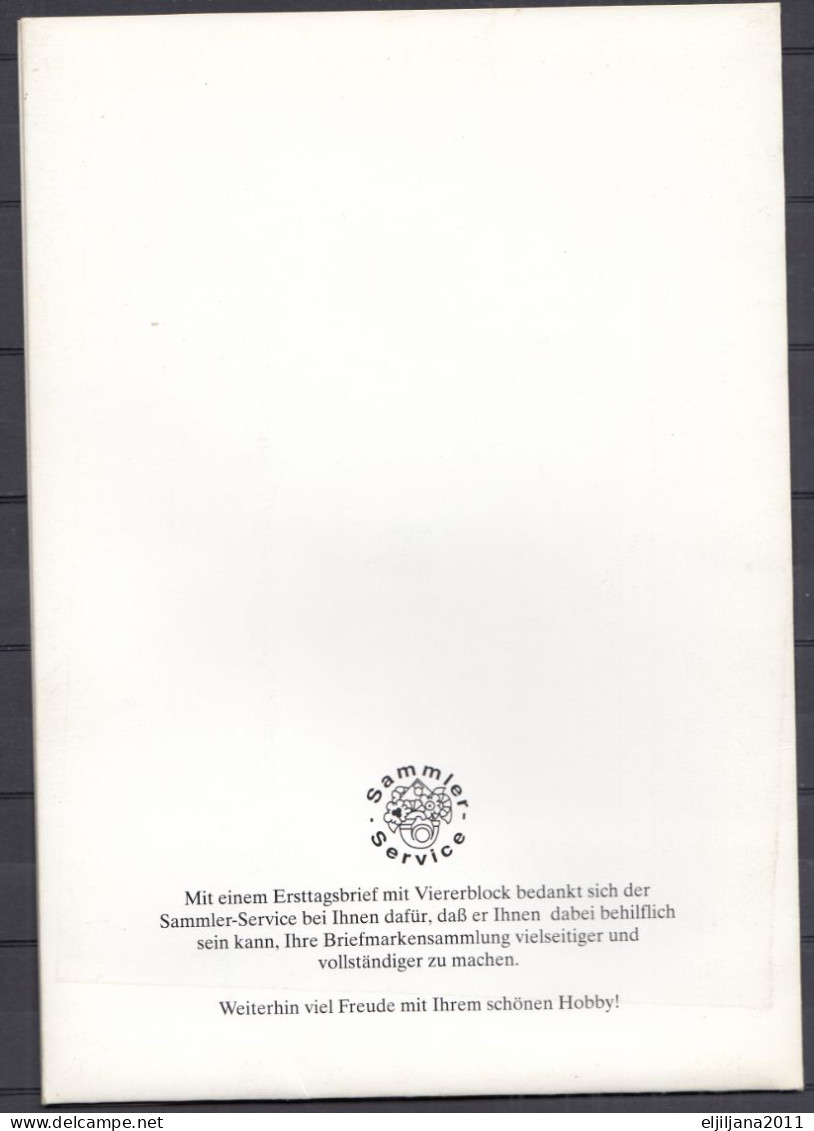 Germany 1995 ⁕ "100 Jahre Kaiser-Wilhelm-Gedächtniskirche In Berlin" Mi.1812 X4 ⁕ FDC Cover / Folder / Zertifikat - Scan - 1991-2000