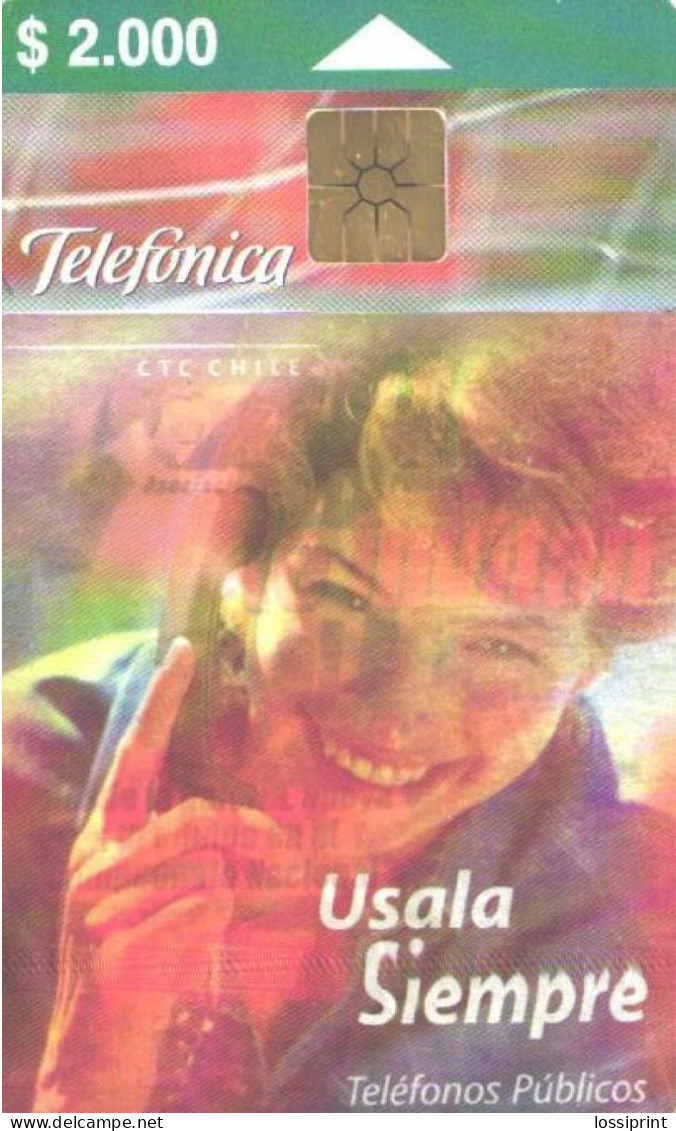 Chile:Used Phonecard, Telefonica CTC Chile, 2000 $, 1999 - Chili