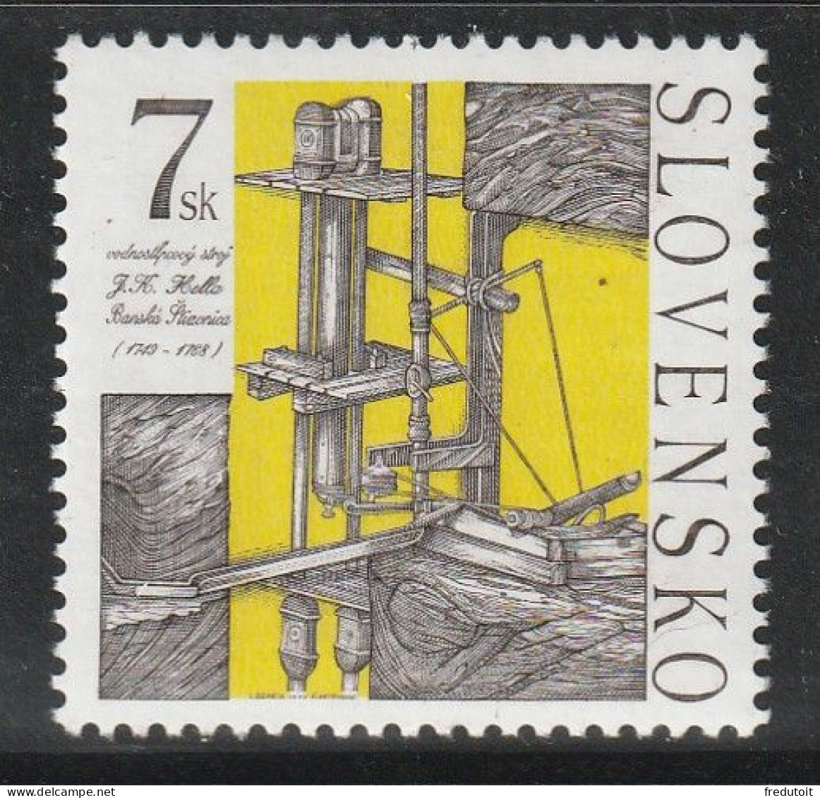 SLOVAQUIE - N°304 ** (1999) Machine Hydraulique - Unused Stamps