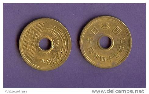 JAPAN 34/64 2 Off Normally Used Coins 5 Yen KM 72a - Japon