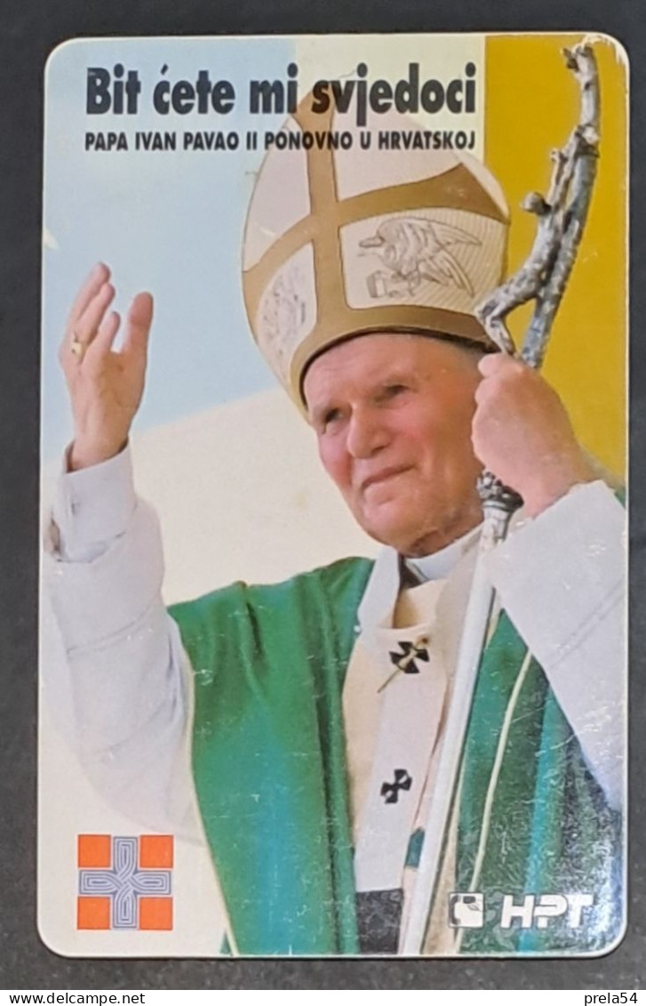 Croatia  - Pope John Paul II Again In Croatia  Chip Card Used - Croatie